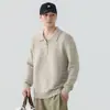 Suéter de punto de alta gama estilo japonés con media cremallera para hombre, nuevo y moderno para primavera y otoño 2026, elástico, de corte holgado, con cuello