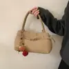 Bolsa de Ombro Feminina Transfronteiriça de Grande Capacidade, Fosca, Retrô, para Verão, Casual, Bolsa de Mão, Bolsa Tote para Trabalho/Deslocamento