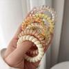 Estilo Coreano Niña Alta Calidad Uva Coco Ola Punto Línea Telefónica Anillo para el Cabello Verano Fresco Todo Fósforo Cuerda para la Cabeza Goma Sin Costuras Tendón