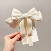 Accesorio para el Cabello Negro Elegante Estilo Coreano con Lazo Grande para Mujer, Lazo para Coleta Alta, Pinza para el Cabello, Cuerda para el Cabello, Pasador, Venta al por Mayor de Invierno