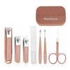Set de 7 piezas a prueba de salpicaduras cortaúñas de alto valor grande 9 cm set de manicura para el hogar con sacacera set de belleza
