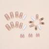Uñas Acrílicas Francesas Aurora Doradas de Longitud Media Mariposa Uña Postiza Estilo ins Europeo y Americano Sweet Spice Girl Wear Armor