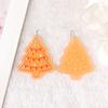 Serie navideña acrílica color galleta árbol de Navidad muñeco de nieve DIY tocado navideño accesorios para el cabello pendientes accesorios