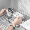 Caja de almacenamiento con divisor de cajón transparente, divisor de escritorio para cosméticos, cesta de almacenamiento de acrílico transparente, organizador de almacenamiento