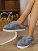 Pantuflas de Algodón Antideslizantes para el Hogar de Invierno para Hombres y Mujeres, Zapatos de Algodón Cálidos de Felpa con Piel de Conejo