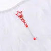 Nuevo Llavero Creativo DIY con Cuentas Forma de Estrella de Cinco Puntas Colgante para Bolso Llavero Metálico con Cuentas Listo para la Venta