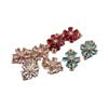 Accesorios de joyería DIY, colgante de anillo doble de seis flores, pendientes chapados en oro de cobre, pulsera, collar, materiales de producción al por mayor
