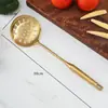 [Personalizado] Espátula para cocinar chapada en oro transfronteriza para el hogar, espátula de acero inoxidable 304 para cocina, cucharón para sopa