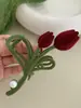 Pinza para el Cabello de Tulipán Grande y Linda con Flock para la Parte Trasera de la Cabeza con Pinza de Tiburón de Gran Volumen para el Cabello Accesorio para el Cabello