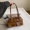 Bolsa de axila para estilista de nuevo estilo Otoño 2024 Bolso de mano para ir al trabajo Diseño de nicho Bolsos de hombro brillantes para estilista con doble bolsillo