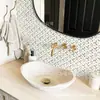 Moderno Simples Morandi Mármore Pedra Crisântemo Mosaico Parede de Fundo Flor Mosaico de Mármore