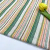 Tecido para Vestido Camisa Feminino Jacquard Colorido em Fio Tingido Algodão Listrado Duas Cores Textura Tridimensional