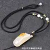 Cordón de Hilo Tejido a Mano de Alto Gama para Colgante de Jade Hetian, Cordón para Colgar en el Cuello con Cuentas Doradas Estilo Antiguo para Colgantes de Jade DIY