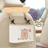 Balde de Armazenamento para Carro Capivara Grande Capacidade Balde de Armazenamento para Pendurar no Banco Traseiro do Carro Lixeira para Carro de Couro Resistente a Manchas