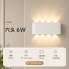 Luz de pared LED impermeable para exteriores para patio de villa, luz lavaluz de pared de doble o cuádruple cabezal para pasillo, luz de pared simple para balcón de jardín