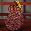 Colgante de bola de juego de nueve dragones de madera lobular de sándalo rojo de la India, etiqueta para coche, colgante tallado, joyería artesanal, pieza de mano, texto de caoba, juego