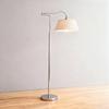 Lámpara de Pie para Sala de Estar de Lino Estilo Country Americano Simple Elegante Clásica Telescópica con Brazo Oscilante para Dormitorio Estudio Lámpara de Pie