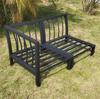 Sofá Silla de Hierro para Exteriores Simple Moderno Doble Asiento para Jardín Patio Impermeable Protección Solar Asiento de Sofá Metálico Venta al por Mayor