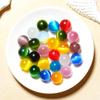 Fábrica atacado colorido olho de gato 16mm redondo grânulo não poroso DIY acessórios mármores jogar bola opala bola de cristal