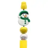 Venta Caliente Dibujos Animados Papá Noel Pegamento Suave de PVC Bolígrafo Cuentas DIY Creativo Árbol de Navidad Cuentas Cuentas de Enfoque Accesorios al por Mayor