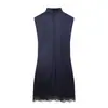 Para Ropa de Mujer al por Mayor Transfronteriza 2026 Nueva Moda Elegante Encaje Patchwork Vestido Mini