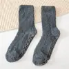 Pantufas Masculinas para Casa com Antiderrapante, Meias Antiderrapantes, Meias de Dormir Fofas de Microfibra, Meias de Veludo Coral Peludo