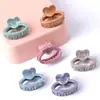 4,5cm Grampo de Cabelo Oval com Coração Vazado e Esmalte Florido de Tamanho Médio para Mulheres Grampo Doce para Cabelo Novo Clipe Lateral Transfronteiriço