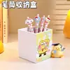 Portalápices de Dibujos Animados Lindo Bob Esponja Caja de Papelería de Escritorio Gran Capacidad Cubo de Almacenamiento para Brochas de Maquillaje de Dormitorio Decoración
