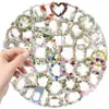 60 piezas de pegatinas PET de borde floral vintage transfronterizas, materiales para collage de álbum de recortes, pegatinas transparentes para manualidades, impermeables, al por mayor