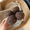 Pinza para el pelo tipo banana acolchada con estampado de leopardo retro para mujer, con un diseño sofisticado y voluminoso, perfecta para coletas. Nuevo clip vertical tipo espiral