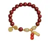 Nova Coisa Boa Amendoim Marca da Sorte pendurado novos acessórios de contas da sorte pulseira pequeno livro vermelho design de nicho pulseira de cinábrio