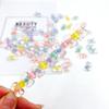 Contas transparentes de acrílico faça você mesmo pulseira de corda de cabelo infantil acessórios de joias contas foscas contas soltas coloridas galvanizadas