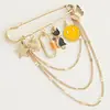 Ornamentos Transfronteiriços Europeus e Americanos Personalidade Multi-elementos Estrela de Cinco Pontas Rosto Sorridente Borboleta Franja Broche Moda Simples Alfinete Decorativo