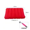 Almohada inflable de PVC con flocado, cómoda para viajes, camping, trenes, aviones, cintura y espalda, de cuero.
