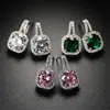 Estilo Coreano Más Vendido Cuadrados Estrellas Mismo Estilo Moda Micro-incrustación Quilate Diamante Grande Aretes Diamante Cuadrado Aretes para Mujer Aretes