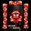 Pareados del Año del Caballo 2026 Año Nuevo Festival de Primavera Festivos Nuevos Decoraciones Rojas Colgantes para la Sala de Estar con Arreglos del Carácter de la Fortuna