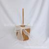 38 cesta de flores portátil trançada imitação de rattan flor cesta infantil cesta de arranjo de flores de rattan cesta de presente manual cesta