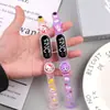 Novo Relógio Transfronteiriço Corrida de Cavalos Luz Piscante Pulseira de Gelatina Relógio Eletrônico Masculino e Feminino Estudantes do Ensino Fundamental Brinquedo Relógio de Desenho Animado Atacado
