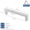 Armário de Suprimentos Transfronteiriço Maçaneta Quadrada de Tubo de Aço Inoxidável para Porta Maçaneta Quadrada de Aço Inoxidável Prateada Escovada para Porta de Guarda-Roupa Gaveta