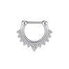 Promoção quente da Amazon anel de nariz de caveira pingando óleo anel de nariz de cobre com zircônia incrustada joia para piercing de aço inoxidável 316L atacado