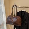 Bolsa Vintage Feminina Grande Capacidade 2024 Nova Outono e Inverno Casual Bolsa de Ombro Moda Têxtil All-match Bolsa de Almofada