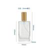 Botella de perfume de vidrio transparente de alto valor 50 ml cosmético aceite esencial spray sub-botella botella de muestra pequeña de perfume vacía
