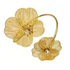 Pulsera para Mujer Estilo Palacio Francés Calada con Flor, Apertura Ajustable e Incrustaciones de Diamante, Más Vendida Transfronteriza en Amazon Europeo y Americano