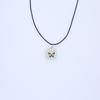 Collar simple de flor seca natural encaje hecho a mano piedra tesoro del tiempo cuenta de nieve flor mariposa XL21