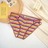 Bolsa de quadril feminina leve e confortável de algodão puro, estilo Rich Rhyme, com cadarço na cintura, design fino, cintura média, cinto duplo, roupa íntima feminina