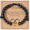 Europa y Estados Unidos más vendidos accesorios personalizados para mancuernas pulsera de cuentas hecha a mano con tarjeta de palabras de bendición joyería para mujer regalo