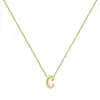 Collar con Colgante de Letra Inicial 26 Estilo Europeo y Americano de Amazon Estilo Lujo Ligero Joyería Sencilla Cadena Elegante para Clavícula de Mujer