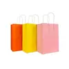 Saco de Papel Kraft Atacado Embalagem para Café Chá de Leite Sacola para Levar Bolo Sobremesa Compras de Feriado Presente Sacola Tote Colorida