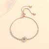 Nuevo Pulsera de Flor de Cristal Dibujable Incrustada con Circonita Moda Honghui Pulsera Ajustable de Temperamento Femenino para Damas Abalorios