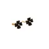 Pendientes de Plata de Ley 925 Flor de Cuatro Hojas Negra, Nuevos Estilo 2026, Pendientes de Clip, Lujo Ligero, Elegantes, Gama Alta, Modernos